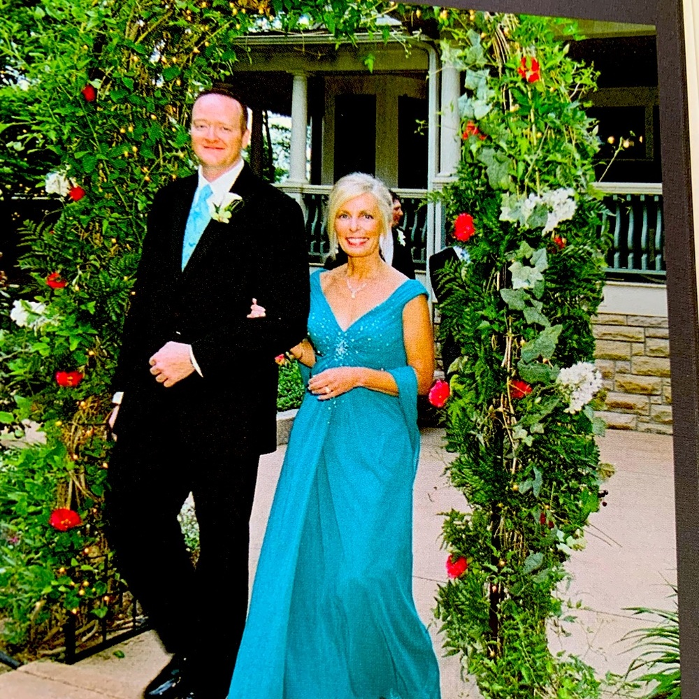 Gorgeous Teal Mother of the bride gown